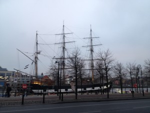 A tall ship spotted en route from the Spencer Hotel to Connolly Station!