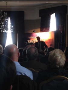 Richard Baker speaks at the Causeway Hotel.